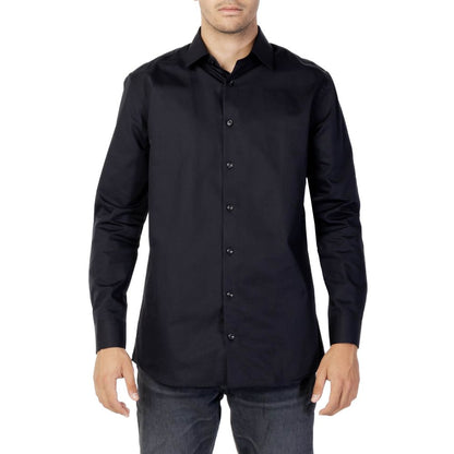 Black Cotton Dress Shirt