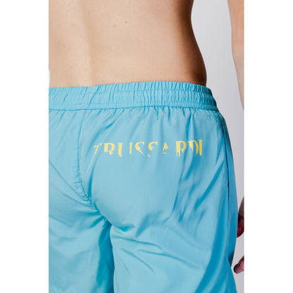 Blue Polyester Swim Shorts