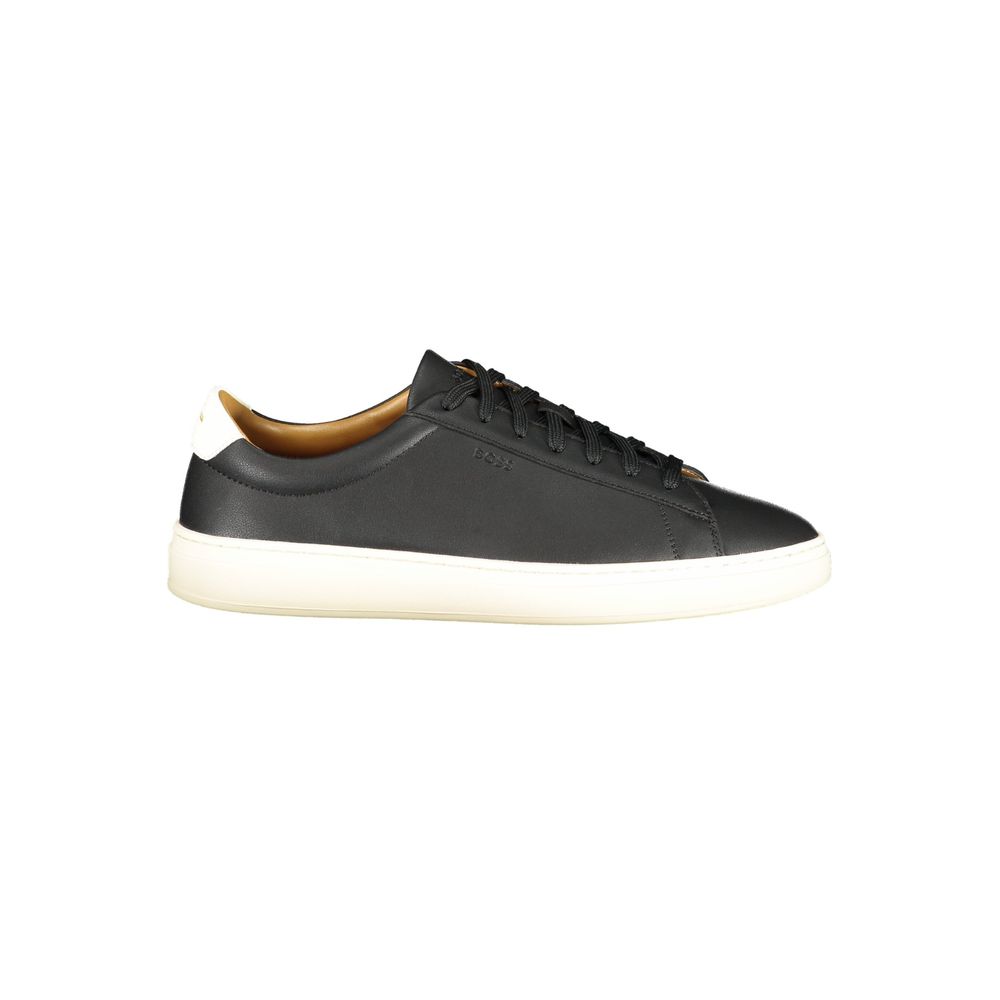Black Leather Men Sneaker