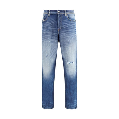 Blue Cotton Slim Fit Jeans