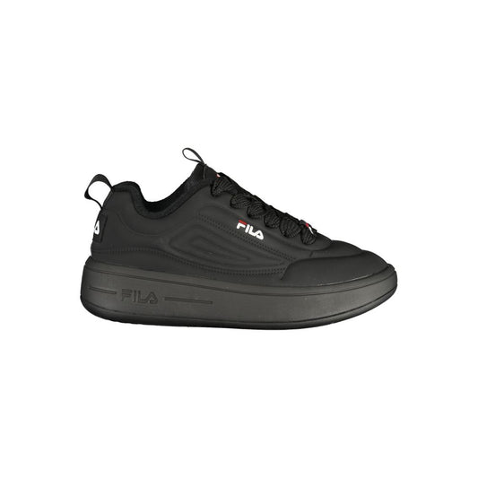 Black Polyurethane Women Sneaker