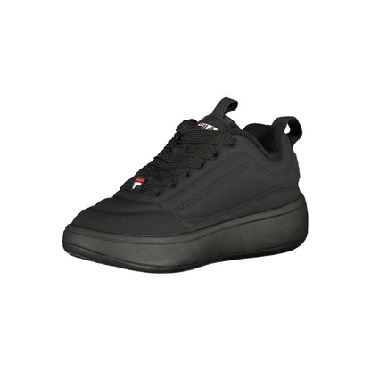 Black Polyurethane Women Sneaker