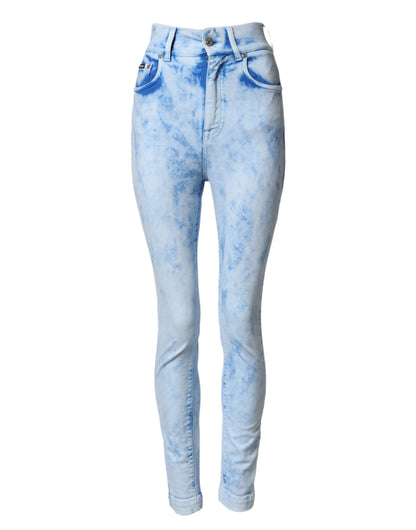 Light Blue High Waist Skinny Denim Jeans