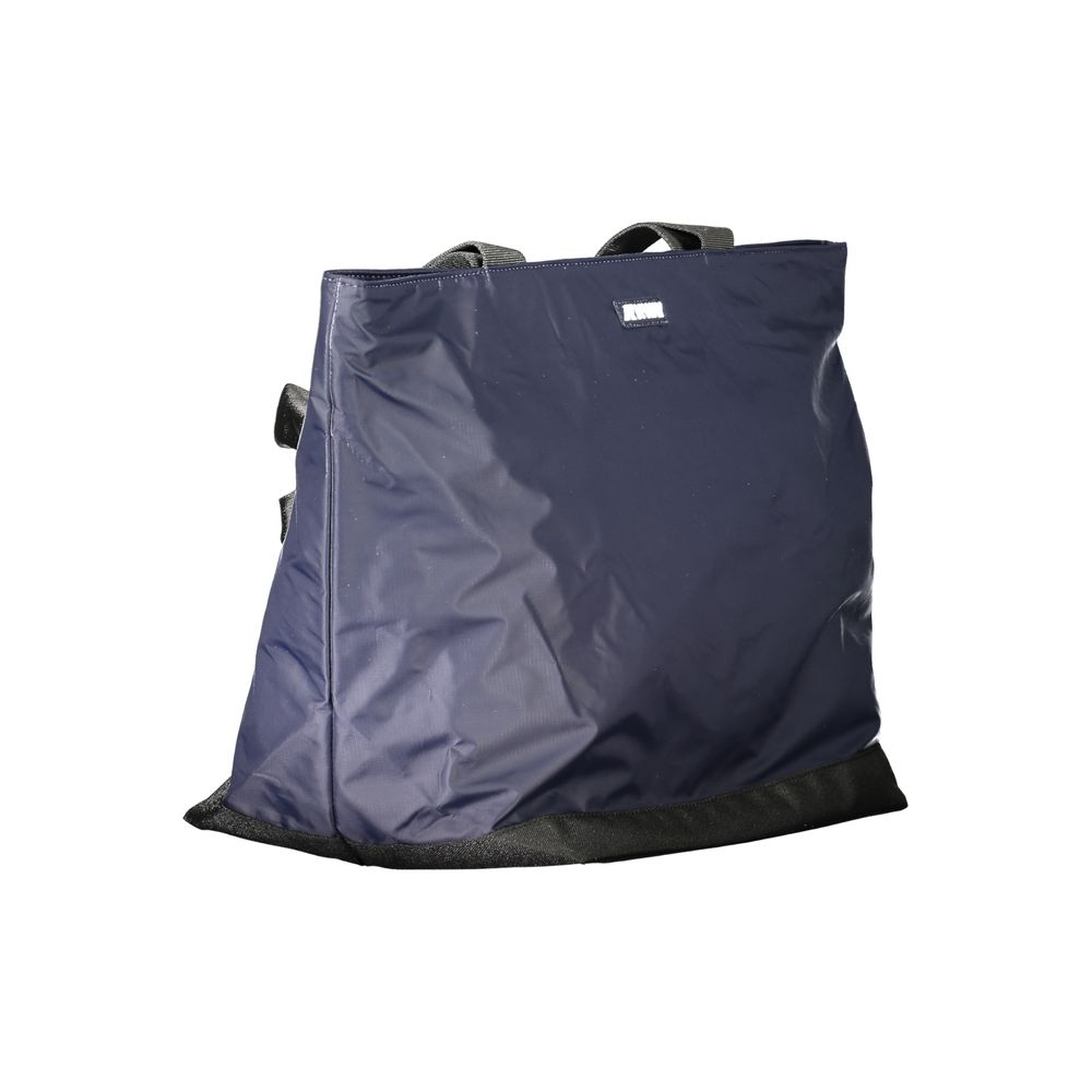 Blue Polyester Handbag