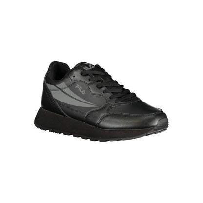 Black Polyester Men Sneaker