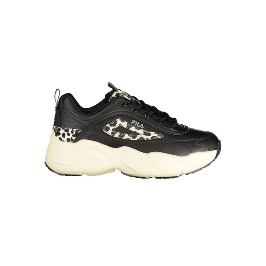 Black Polyester Women Sneaker