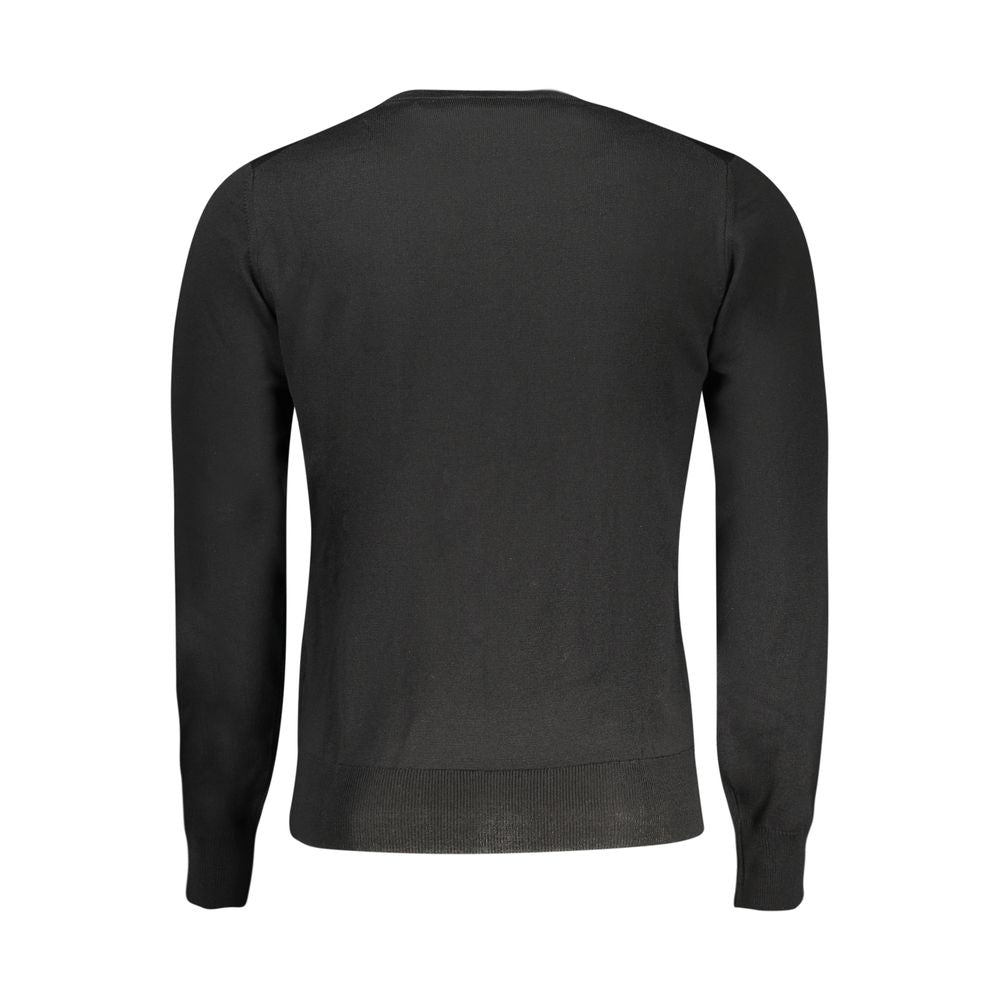 Black Wool Men Sweater