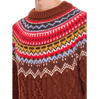 Brown Alpaca Leather Cardigan