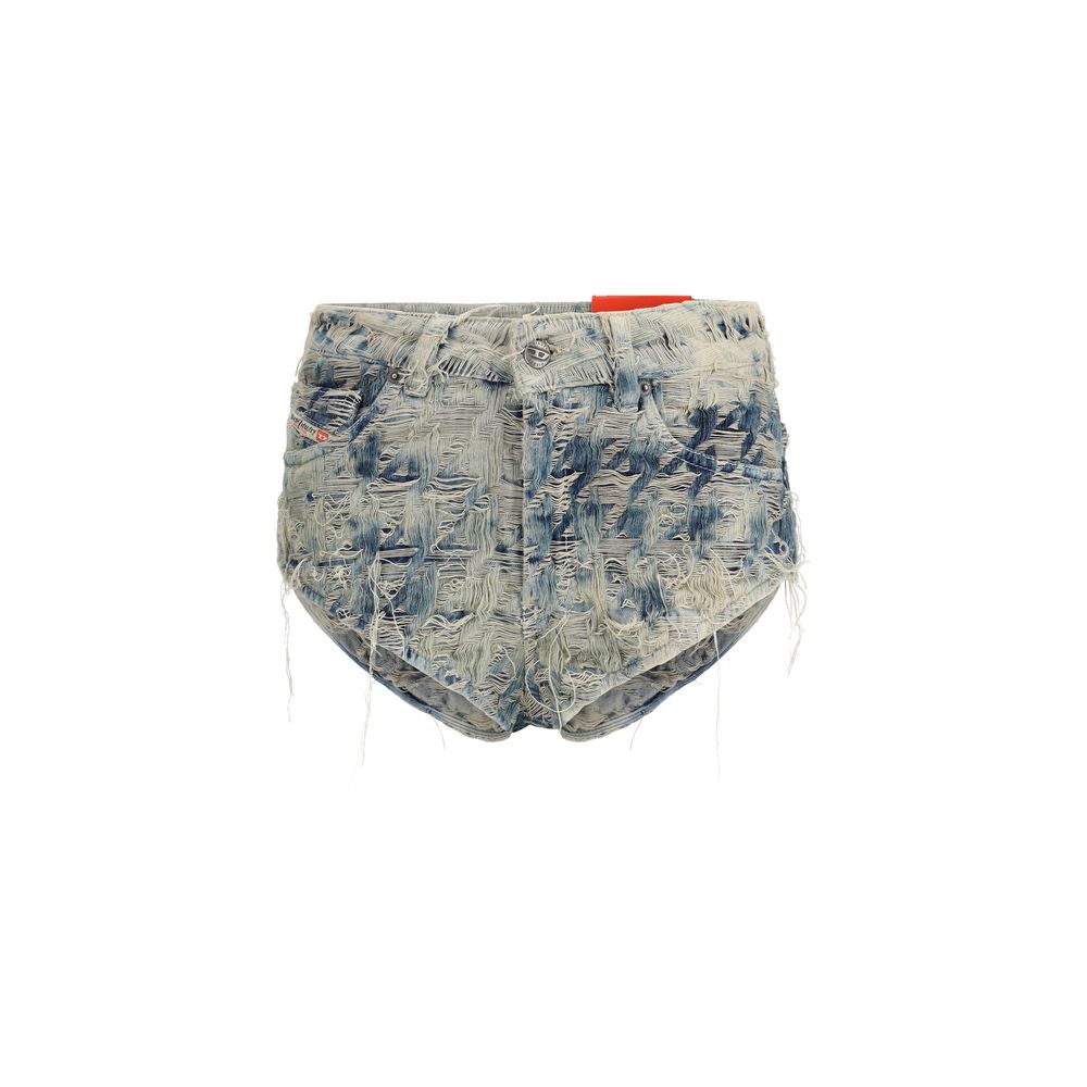 Blue Cotton Bermuda Shorts