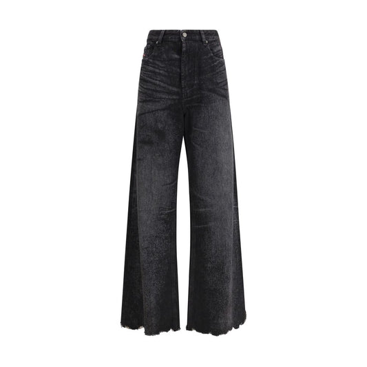Black Cotton Relaxed Fit Jeans