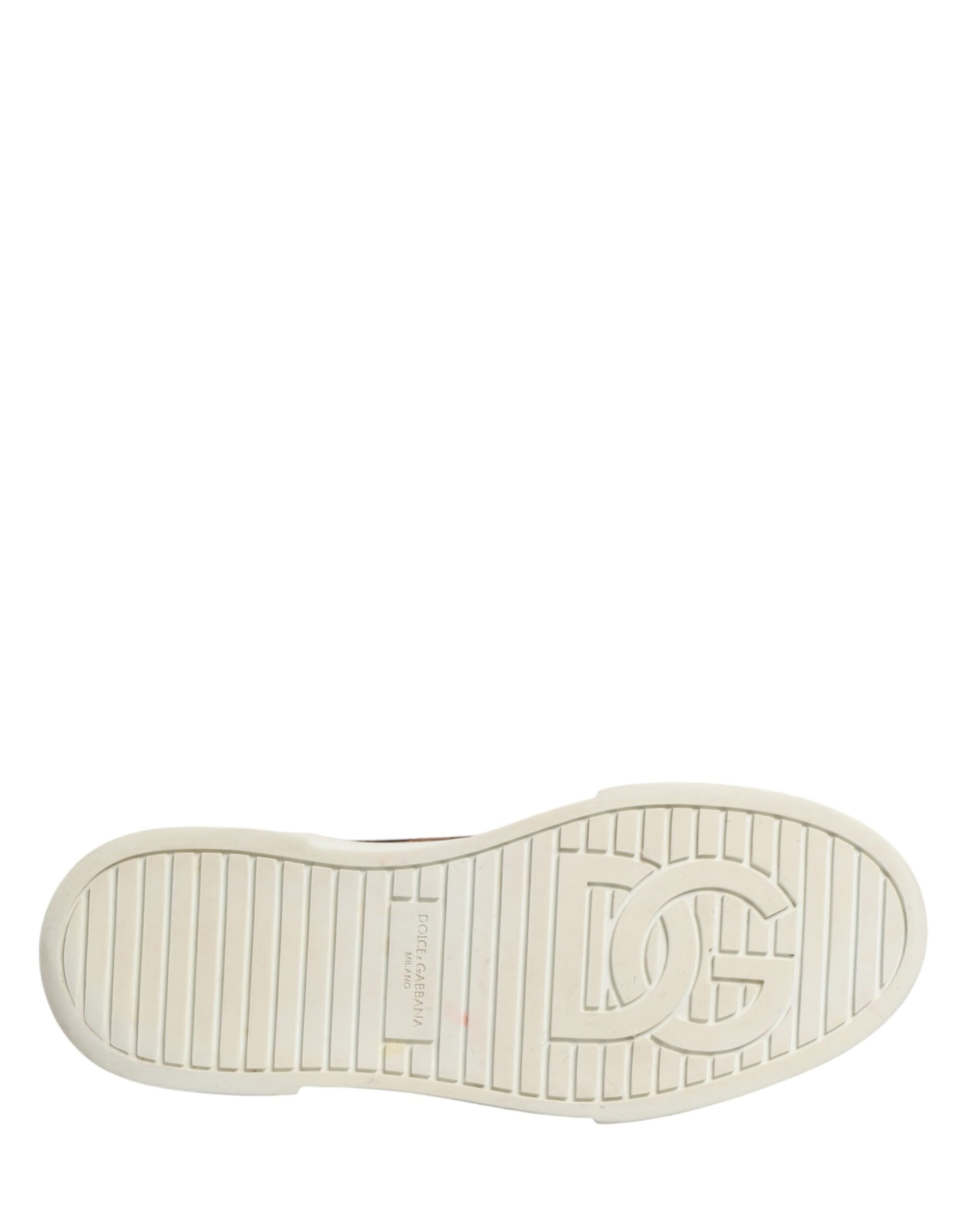 Brown Leopard Cotton High Top Sneakers  Shoes