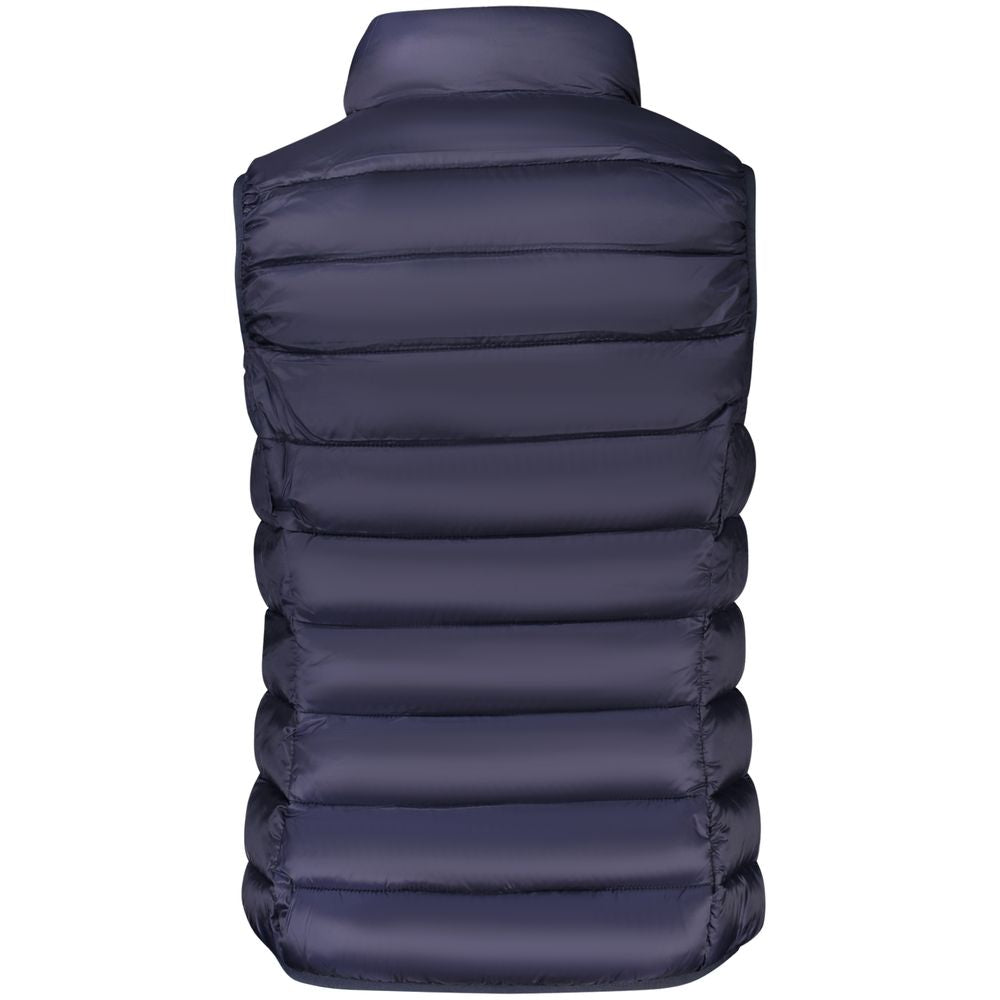 Blue Polyamide Sleveless Jacket