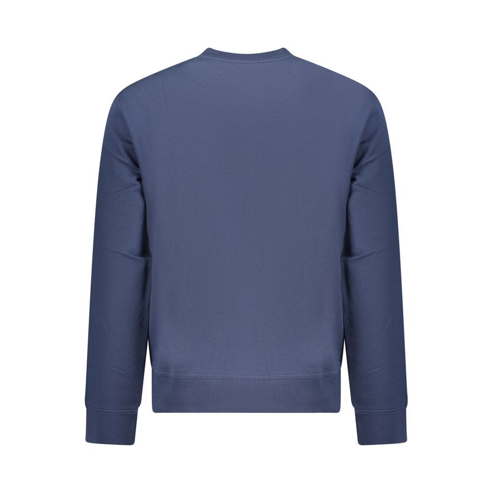 Blue Cotton Men Sweater