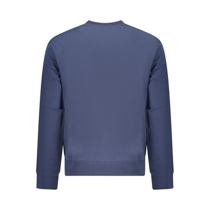 Blue Cotton Men Sweater