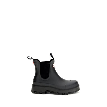 Black Rubber Chelsea Boots