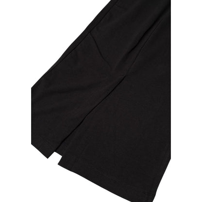 Black Cotton Long Skirt