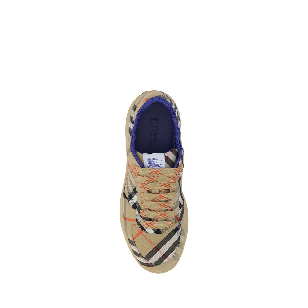 Beige Polyester Low Top Sneakers
