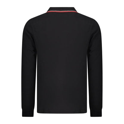 Black Cotton Men Polo Shirt
