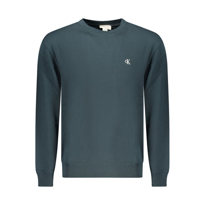 Blue Cotton Men Sweatshirt