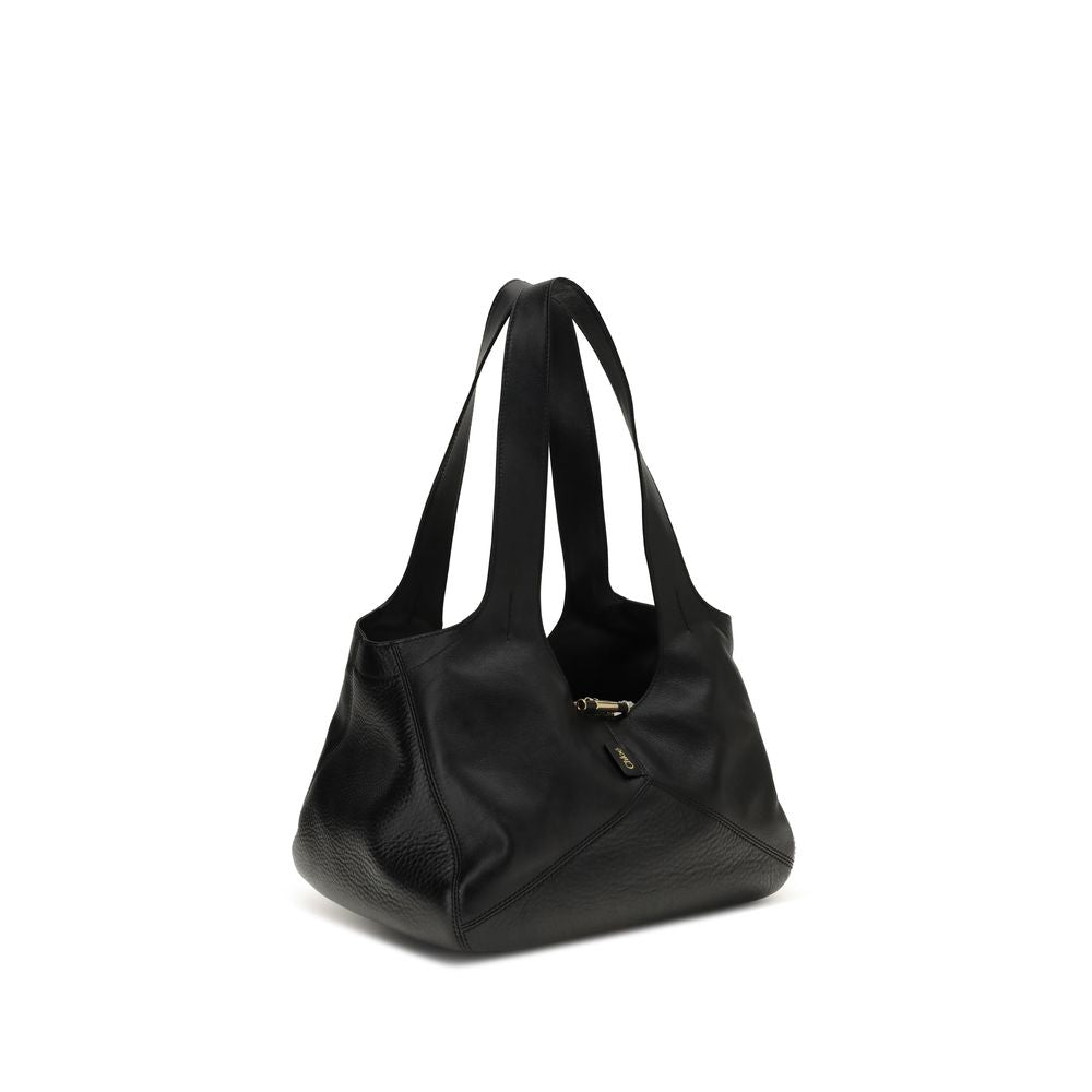 Black Calf Leather Bos Taurus Shoulder Bag