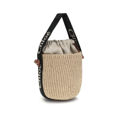 Beige Raffia Backet Bag
