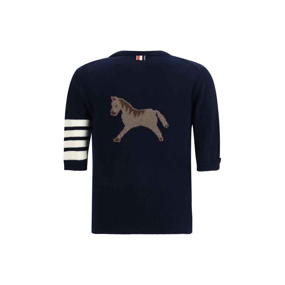 Blue Fleece Wool Sweatshirt