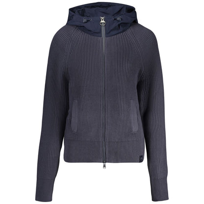 Blu Polyester Women Cardigan