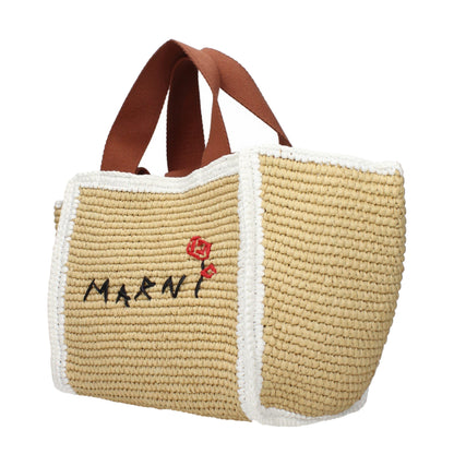 Beige Raffia Handbag