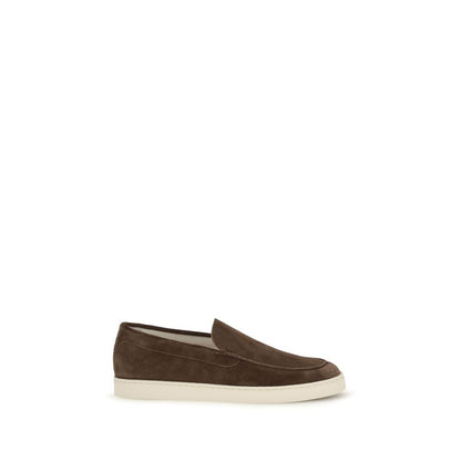 Brown Calf Leather Bos Taurus Slip-On Loafers