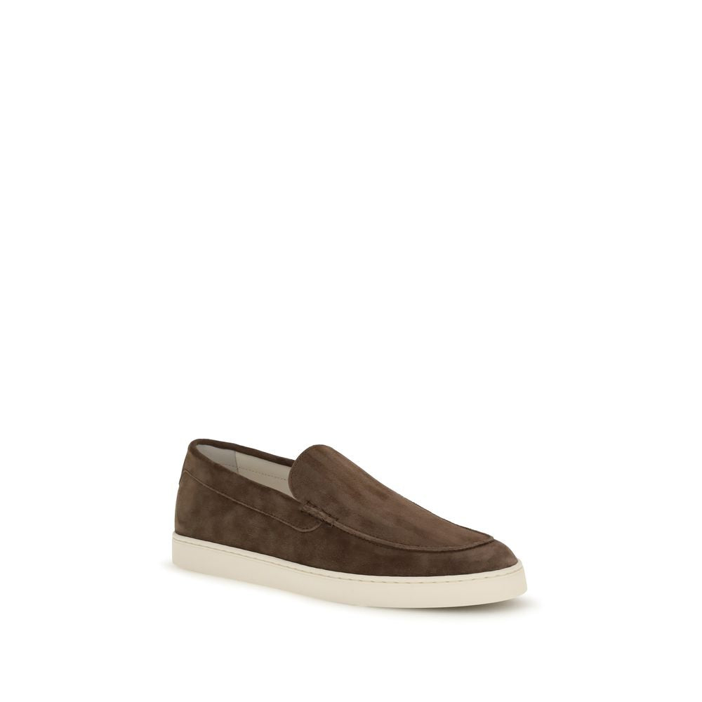 Brown Calf Leather Bos Taurus Slip-On Loafers