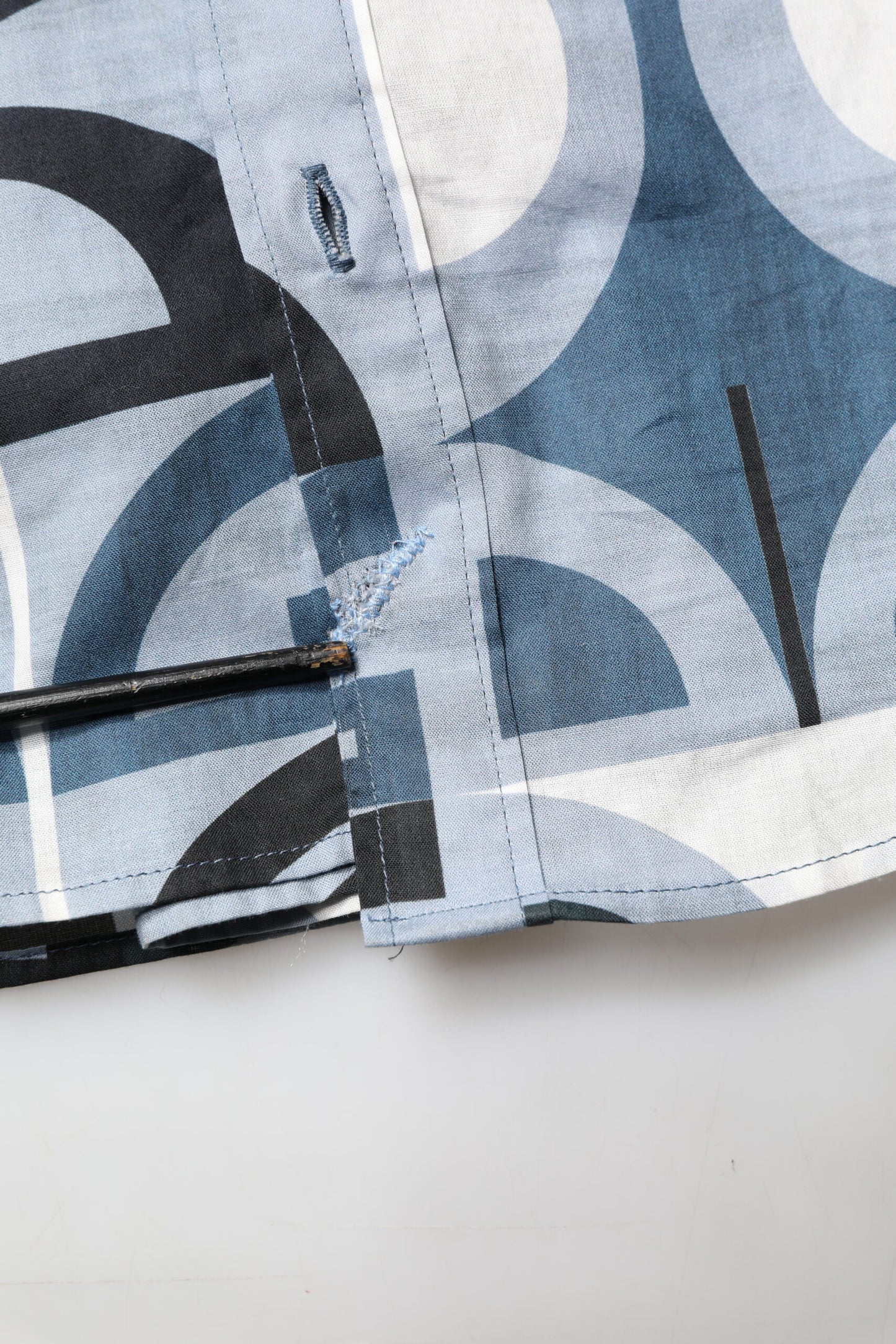 Blue MARTINI Long Sleeves Casual Logo Shirt