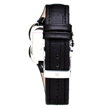 Black Leather Dress Watch