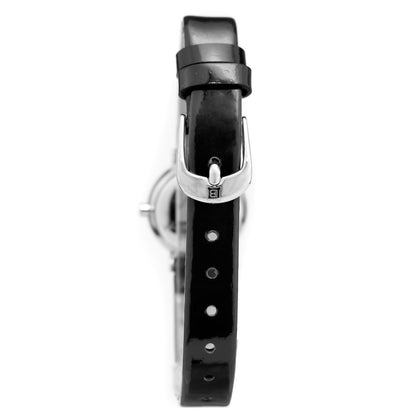Black Leather Dress Watch