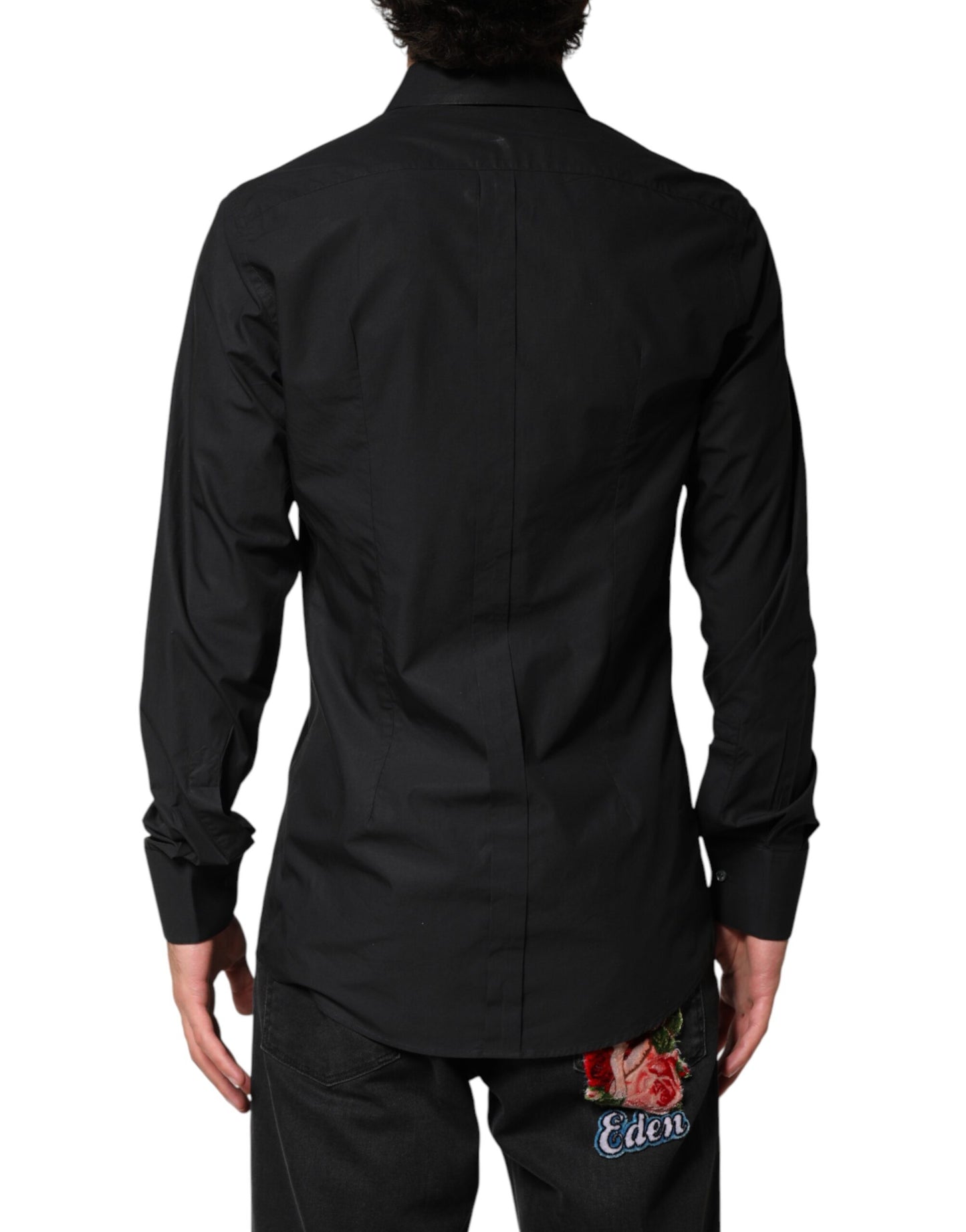 Black GOLD Cotton Men Dress Formal Shirt