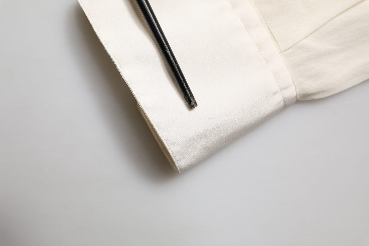 Off White Silk Men GOLD Dress Formal Shirt