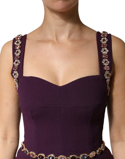 Violet Embellished Sheath Mermaid Gown Dress