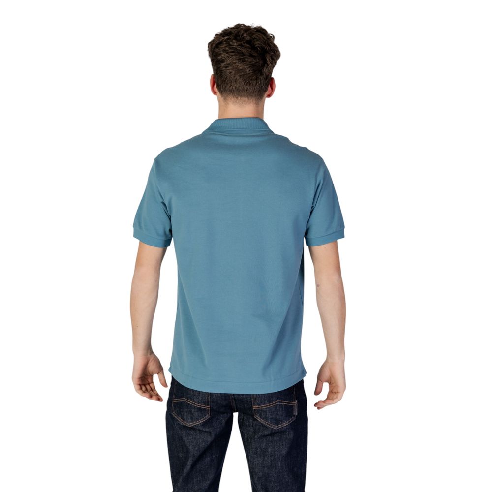 Blue Cotton Polo Shirt