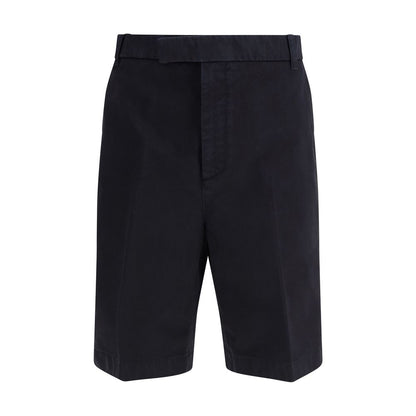 Blue Polyester Bermuda Shorts
