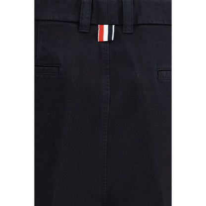 Blue Polyester Bermuda Shorts