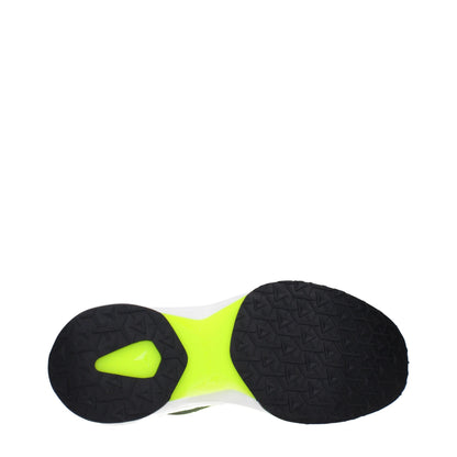Yellow Fabric Athletic Sneakers