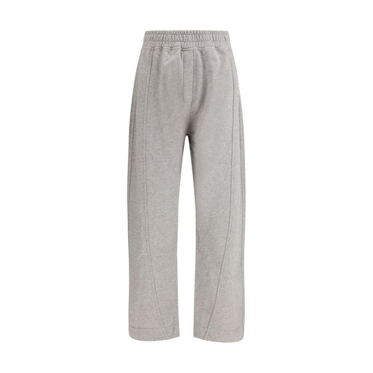 Gray Cotton Casual Pants