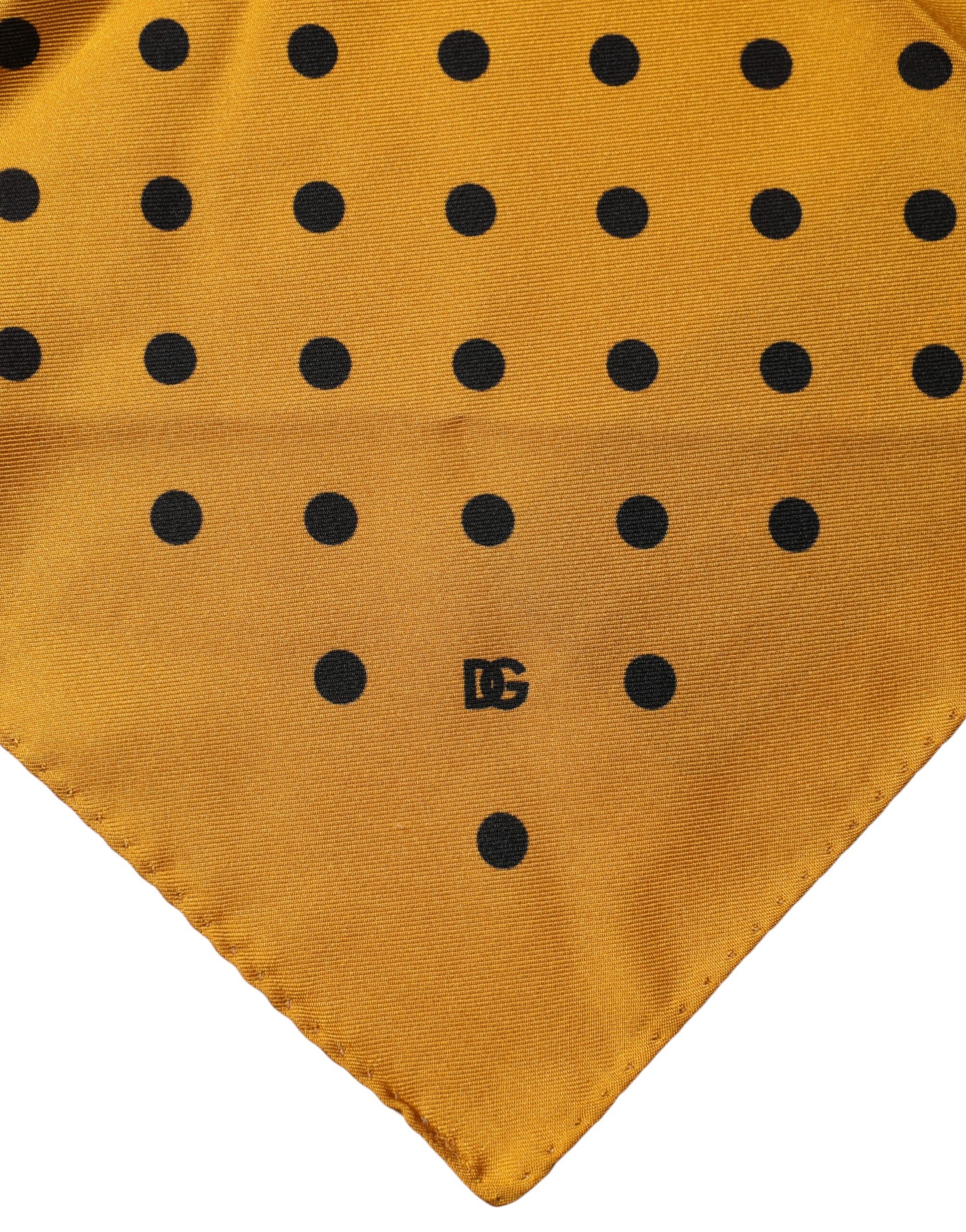 Orange Polka Dot Square Handkerchief Scarf