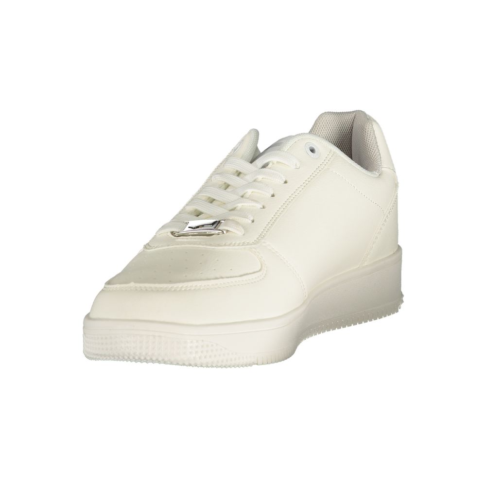 White Polyurethane Men Sneaker