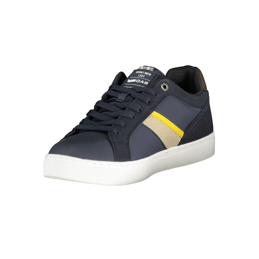 Blue Polyester Men Sneaker