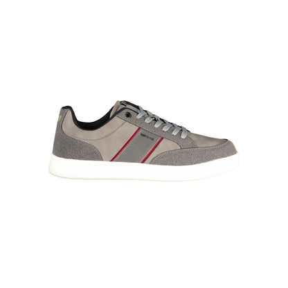 Grigio Poliestere Man Sneaker