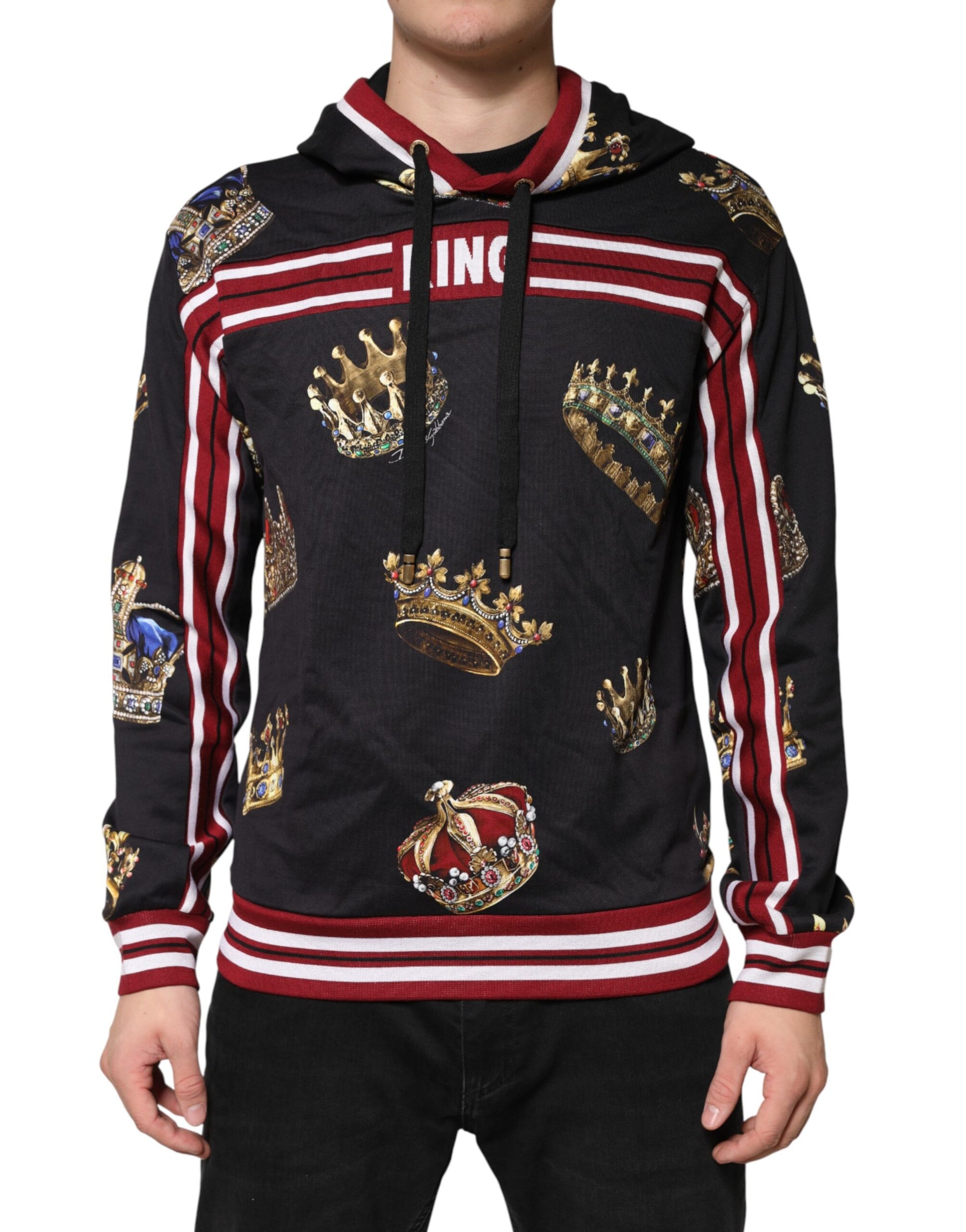 Black King Crown Hooded Sweatshirt Sweater