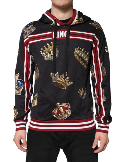 Black King Crown Hooded Sweatshirt Sweater