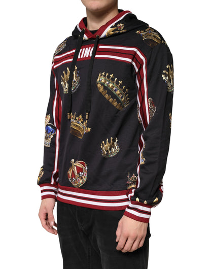 Black King Crown Hooded Sweatshirt Sweater