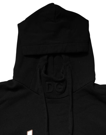 Black LOVE Cotton Hooded Sweatshirt Sweater