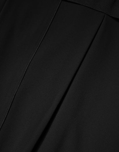 Black Sleeveless Sheath Knee Length Dress